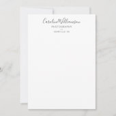 Minimalist Modern Black Script Custom Business Notitiekaartje (Voorkant)