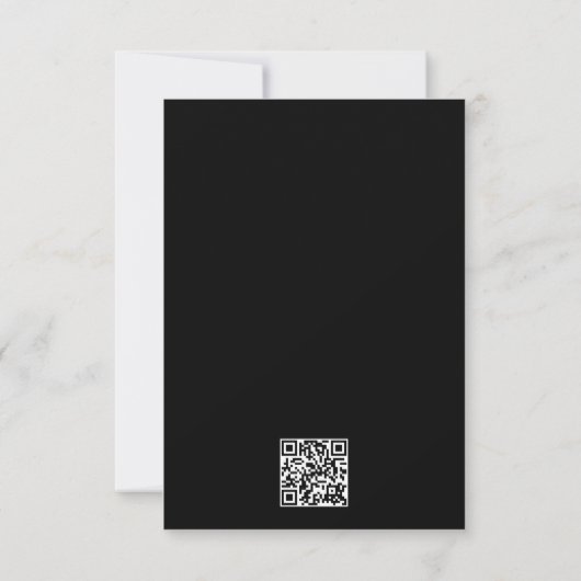 Minimalist Modern Black White Elegant Photo  Save The Date (Achterkant)