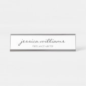 Minimalist Modern Calligraphy Desk Name Bord Bureau Naambordje (Voorkant)