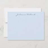 Minimalist Modern Calligraphy Soft Blue Name Notitiekaartje (Voorkant)