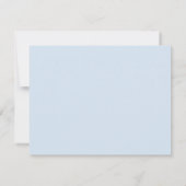 Minimalist Modern Calligraphy Soft Blue Name Notitiekaartje (Achterkant)