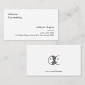 Minimalist Modern Calm Counseling Therapy Clean Visitekaartje (Voorkant / Achterkant)