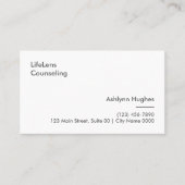 Minimalist Modern Calm Counseling Therapy Clean Visitekaartje (Voorkant)