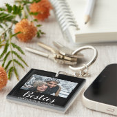 Minimalist Modern Chic Best Friends Photo Sleutelhanger (Voorkant Rechts)