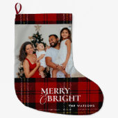 Minimalist Modern Classic Family Photo  Grote Kerstsok (Voorkant)