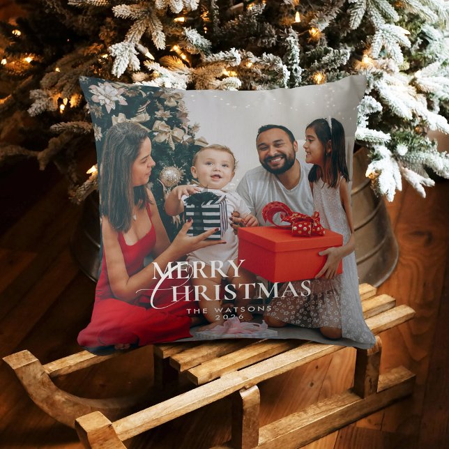 Minimalist Modern Classic Family Photo  Kussen (Creator heeft geüpload)