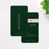 Minimalist Modern Clothing Price Tag Visitekaartje (Bureau)