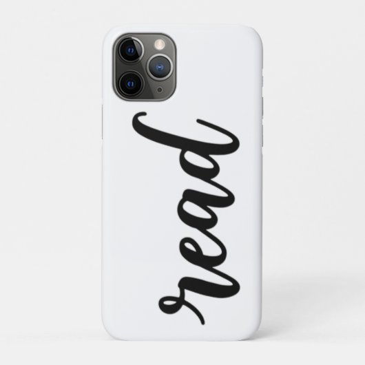 Minimalist Modern Cursive "read" Calligraphy Case-Mate iPhone Case (Achterkant)