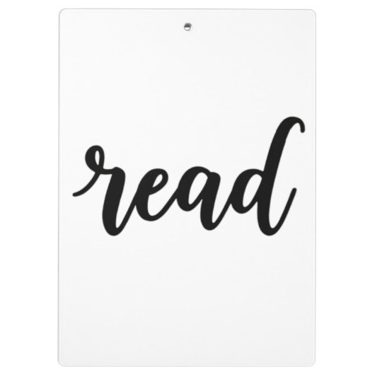 Minimalist Modern Cursive "read" Calligraphy Klembord (Achterkant)