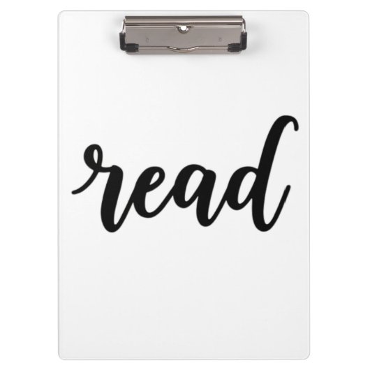Minimalist Modern Cursive "read" Calligraphy Klembord (Voorkant)