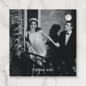 Minimalist Modern Custom Photo Wedding Thank You Bedankjes Labels (Achterkant)