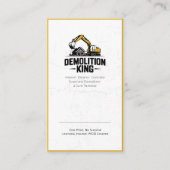 Minimalist Modern Demolition King Business Card Visitekaartje (Voorkant)