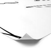 Minimalist Modern Dog Line Art Drawing Poster (Hoek)