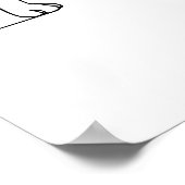 Minimalist Modern Dog Line Art Drawing Poster (Hoek)