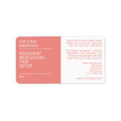 minimalist modern dusty rose dropper bottle label (Voorkant)