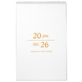 Minimalist Modern Elegant 2026 Calendar Kalender (Hoes)