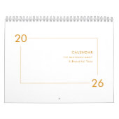 Minimalist Modern Elegant 2026 Calendar Kalender (Hoes)