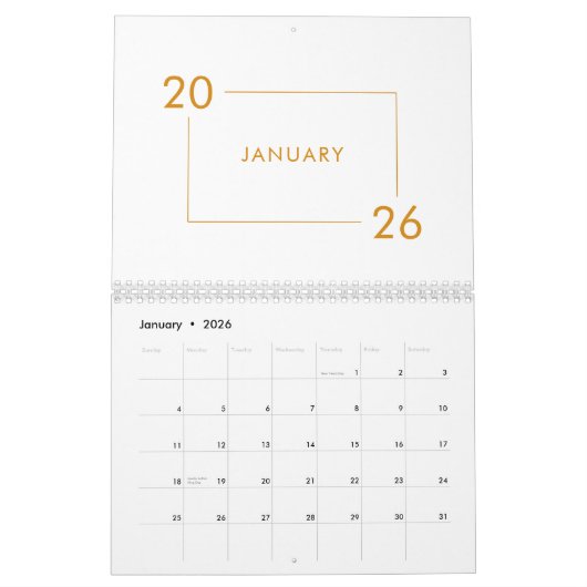 Minimalist Modern Elegant 2026 Calendar Kalender (Jan 2026)