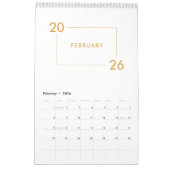 Minimalist Modern Elegant 2026 Calendar Kalender (Feb 2026)