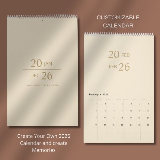 Minimalist Modern Elegant 2026 Calendar Kalender