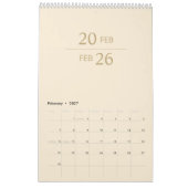 Minimalist Modern Elegant 2026 Calendar Kalender (Feb 2027)