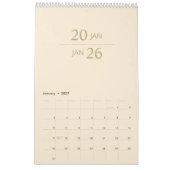 Minimalist Modern Elegant 2026 Calendar Kalender (Jan 2027)