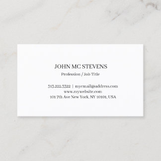 Minimalist Modern Elegant Business Card Visitekaartje