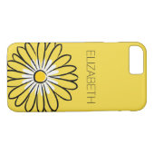 Minimalist Modern Elegant Daisy flower and text Case-Mate iPhone Case (Achterkant (Horizontaal))