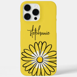 Minimalist Modern Elegant Daisy flower and text iPhone 16 Pro Max Hoesje