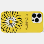 Minimalist Modern Elegant Daisy flower and text Case-Mate iPhone Case (Achterkant (horizontaal))