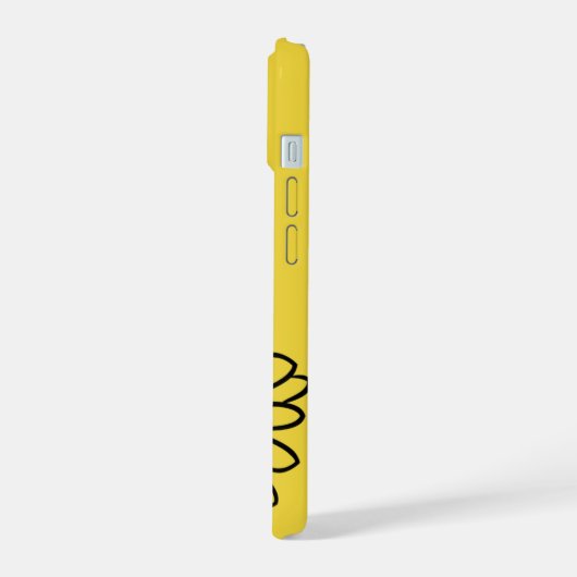 Minimalist Modern Elegant Daisy flower and text iPhone 15 Case (Linkerkant)