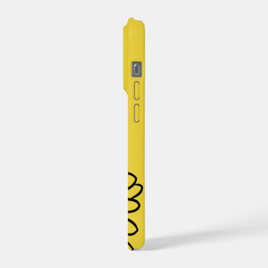 Minimalist Modern Elegant Daisy flower and text iPhone Hoesje (Linkerkant)