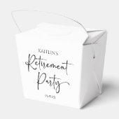 Minimalist Modern Elegant Retirement Party Bedankdoosjes (Achterkant)