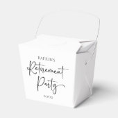 Minimalist Modern Elegant Retirement Party Bedankdoosjes (Voorkant Zijde)