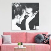 Minimalist Modern Elegant Square Photo Wedding Canvas Afdruk (Insitu (Woonkamer))