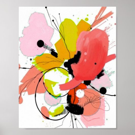 Minimalist Modern Geometric Art Poster (Voorkant)