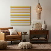 Minimalist Modern Gold and Silver Stripes Canvas Afdruk