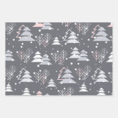 Minimalist Modern Grey Festive Cute Inpakpapier Vel (Voorkant)