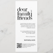 Minimalist Modern Handwriting Wedding Dinner  Menu (Achterkant)