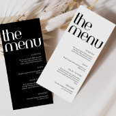 Minimalist Modern Handwriting Wedding Dinner  Menu