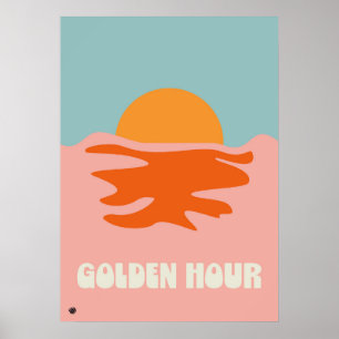 Minimalist Modern Home Sunset Poster 