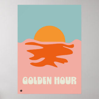 Minimalist Modern Home Sunset Poster 