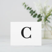 Minimalist Modern Initial Letter Design Briefkaart (Staand voorkant)