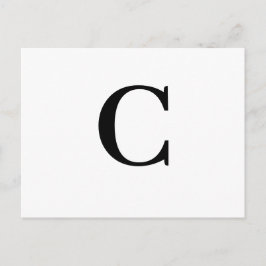 Minimalist Modern Initial Letter Design Briefkaart