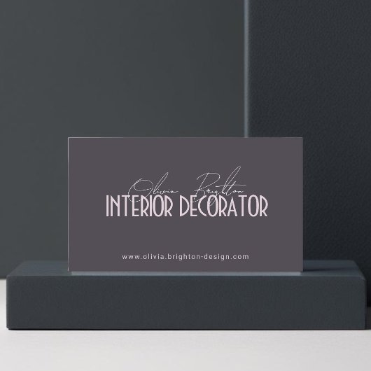 Minimalist Modern Interior Decorator Professional Visitekaartje