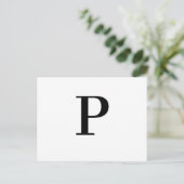 Minimalist Modern Letter Initial Design Briefkaart (Staand voorkant)