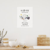 Minimalist Modern Little Chef Baby shower Welkom Poster (Keuken)