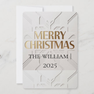 Minimalist Modern Merry Christmas Card Feestdagenkaart