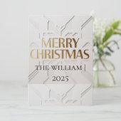 Minimalist Modern Merry Christmas Card Feestdagenkaart (Staand voorkant)