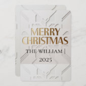 Minimalist Modern Merry Christmas Card Feestdagenkaart (Voorkant / Achterkant)